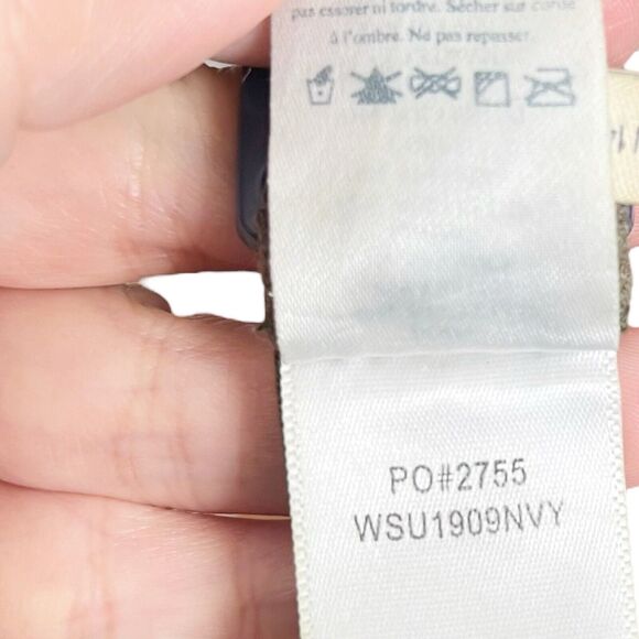 Faherty Sia Bikini Top In Navy Blue Swim Wear Triangle Women’s Size S - Picture 8 of 10